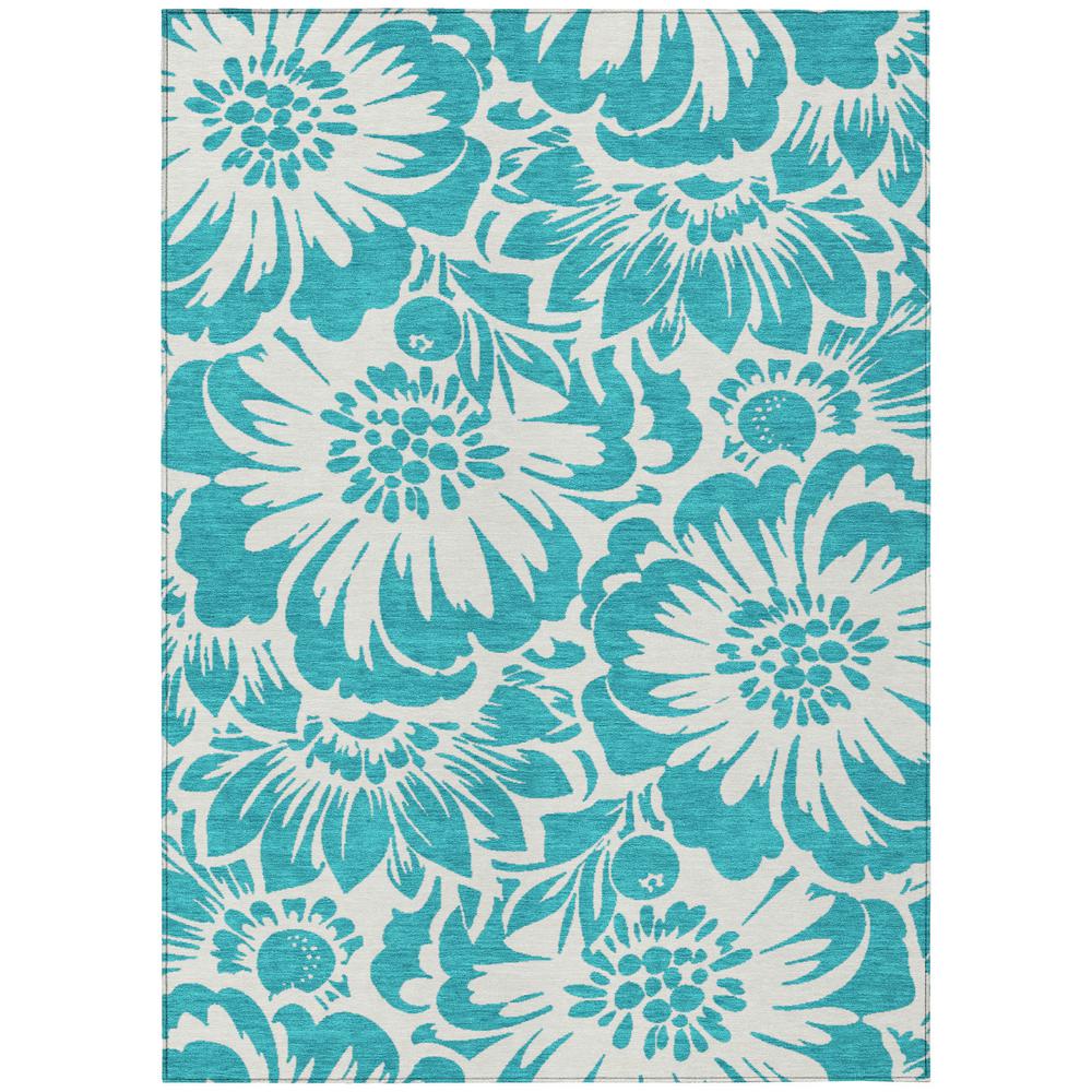 Chantille ACN551 Teal 5' x 7'6" Rug. Picture 1