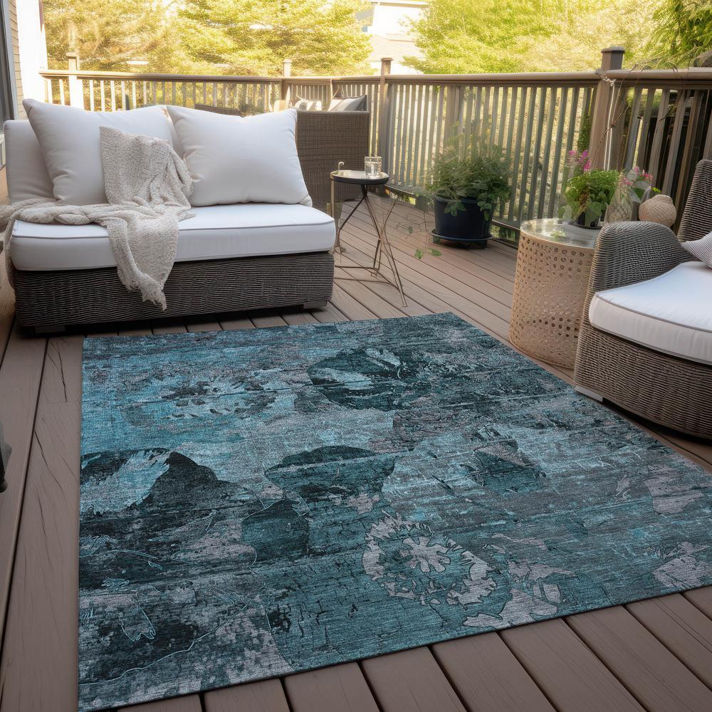 Chantille ACN555 Teal 5' x 7'6" Rug. Picture 8