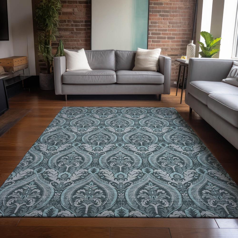 Chantille ACN572 Teal 5' x 7'6" Rug. Picture 6