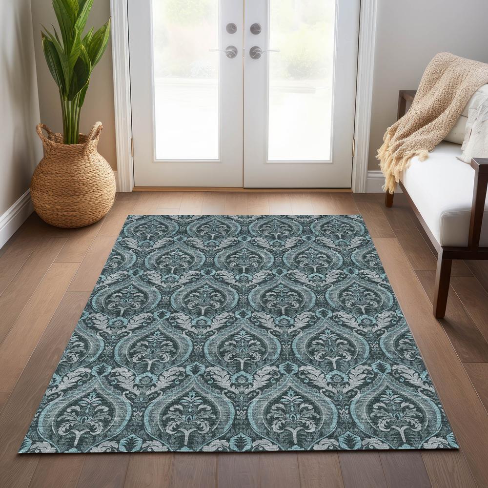 Chantille ACN572 Teal 5' x 7'6" Rug. Picture 7