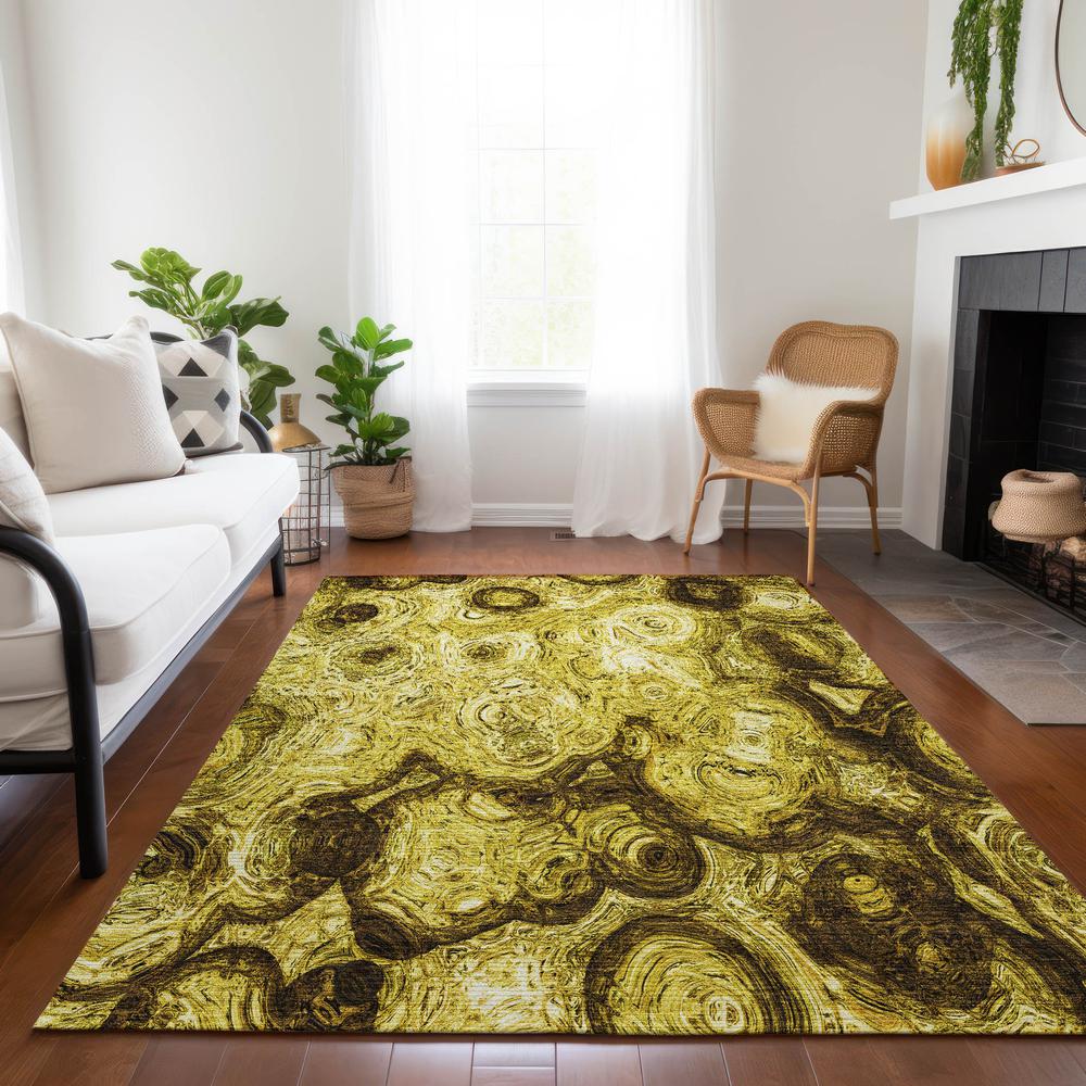 Chantille ACN579 Gold 5' x 7'6" Rug. Picture 7