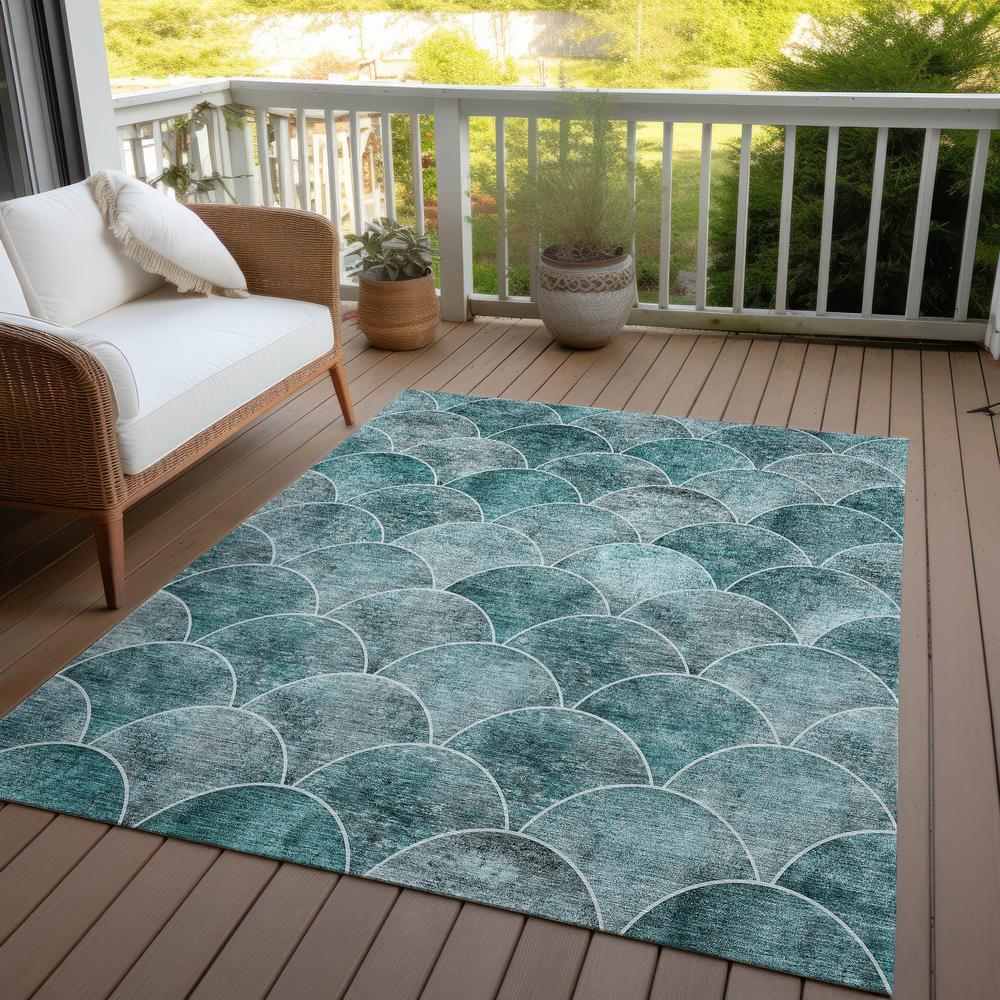 Chantille ACN594 Teal 3' x 5' Rug. Picture 8
