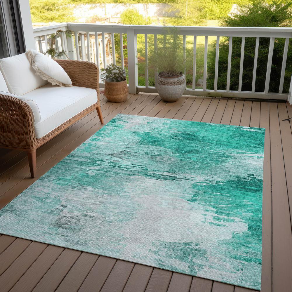Chantille ACN595 Teal 3' x 5' Rug. Picture 8