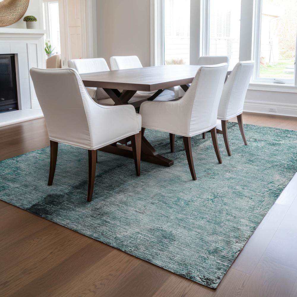 Chantille ACN605 Teal 5' x 7'6" Rug. Picture 6