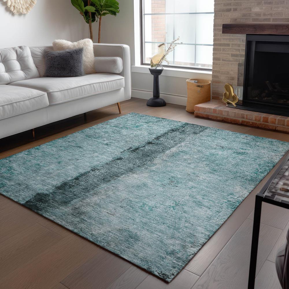 Chantille ACN605 Teal 5' x 7'6" Rug. Picture 7