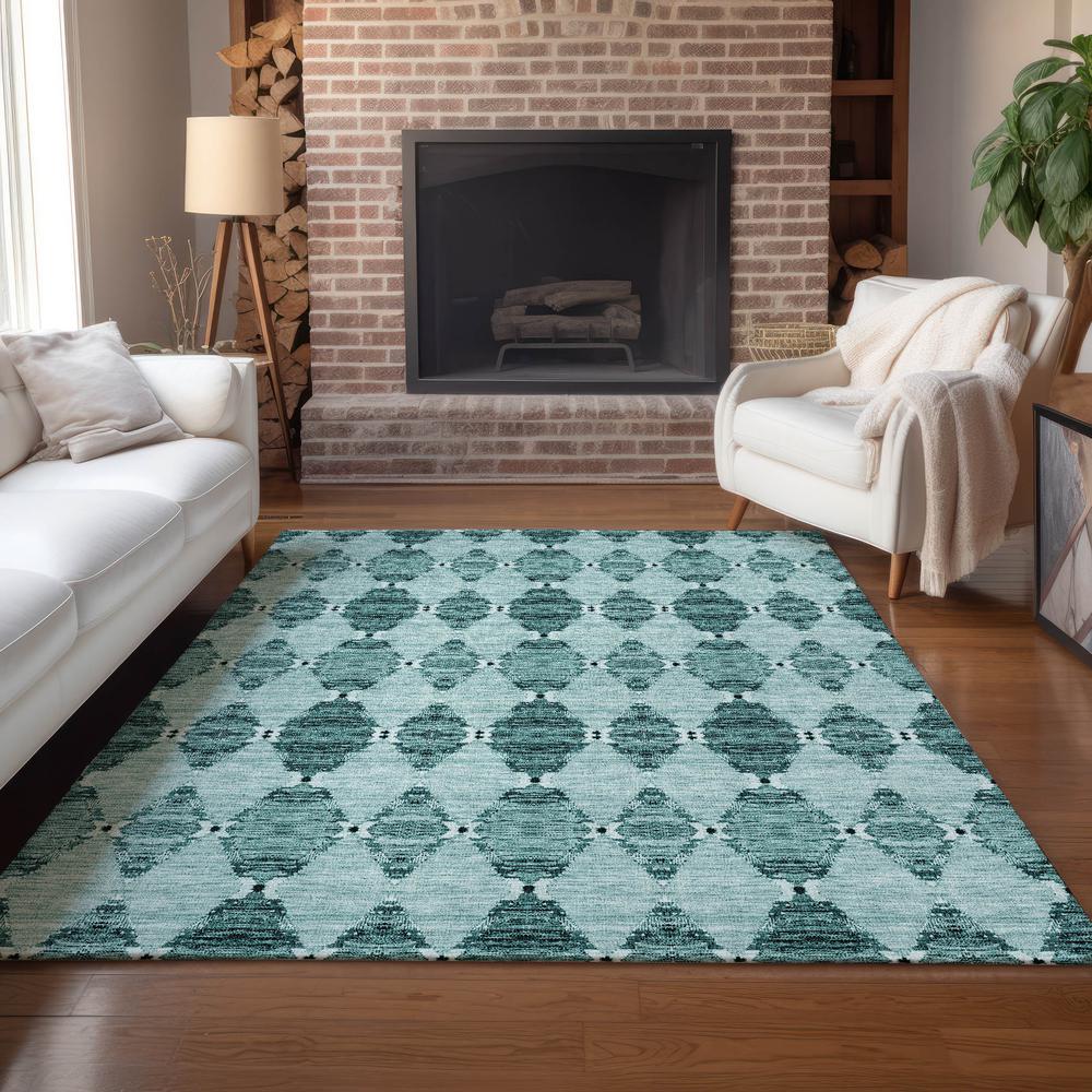 Chantille ACN610 Teal 5' x 7'6" Rug. Picture 6