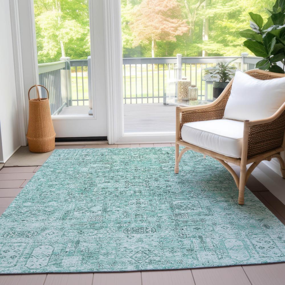 Chantille ACN611 Teal 5' x 7'6" Rug. Picture 7