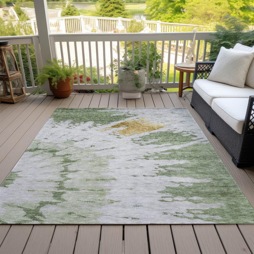 Chantille ACN614 Green 3' x 5' Rug. Picture 9