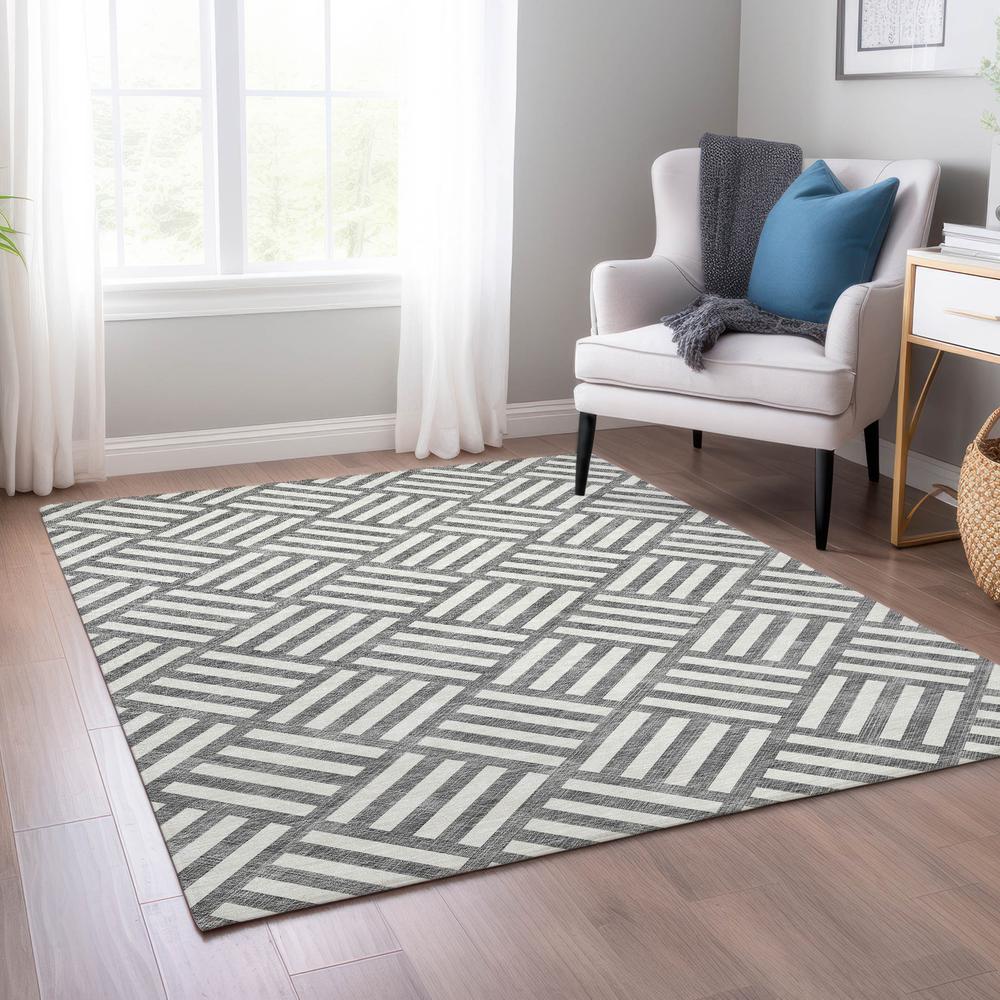 Chantille ACN620 Gray 5' x 7'6" Rug. Picture 6