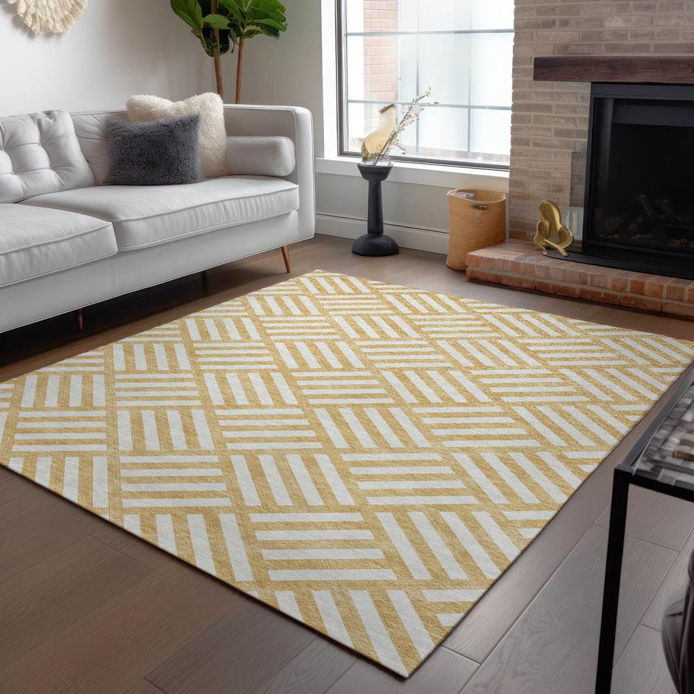 Chantille ACN620 Gold 5' x 7'6" Rug. Picture 7