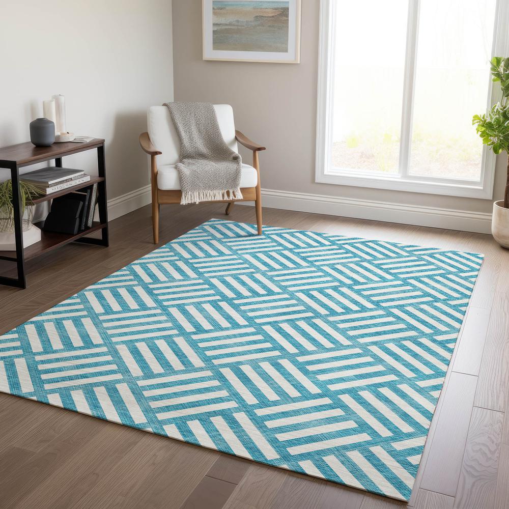 Chantille ACN620 Teal 5' x 7'6" Rug. Picture 6