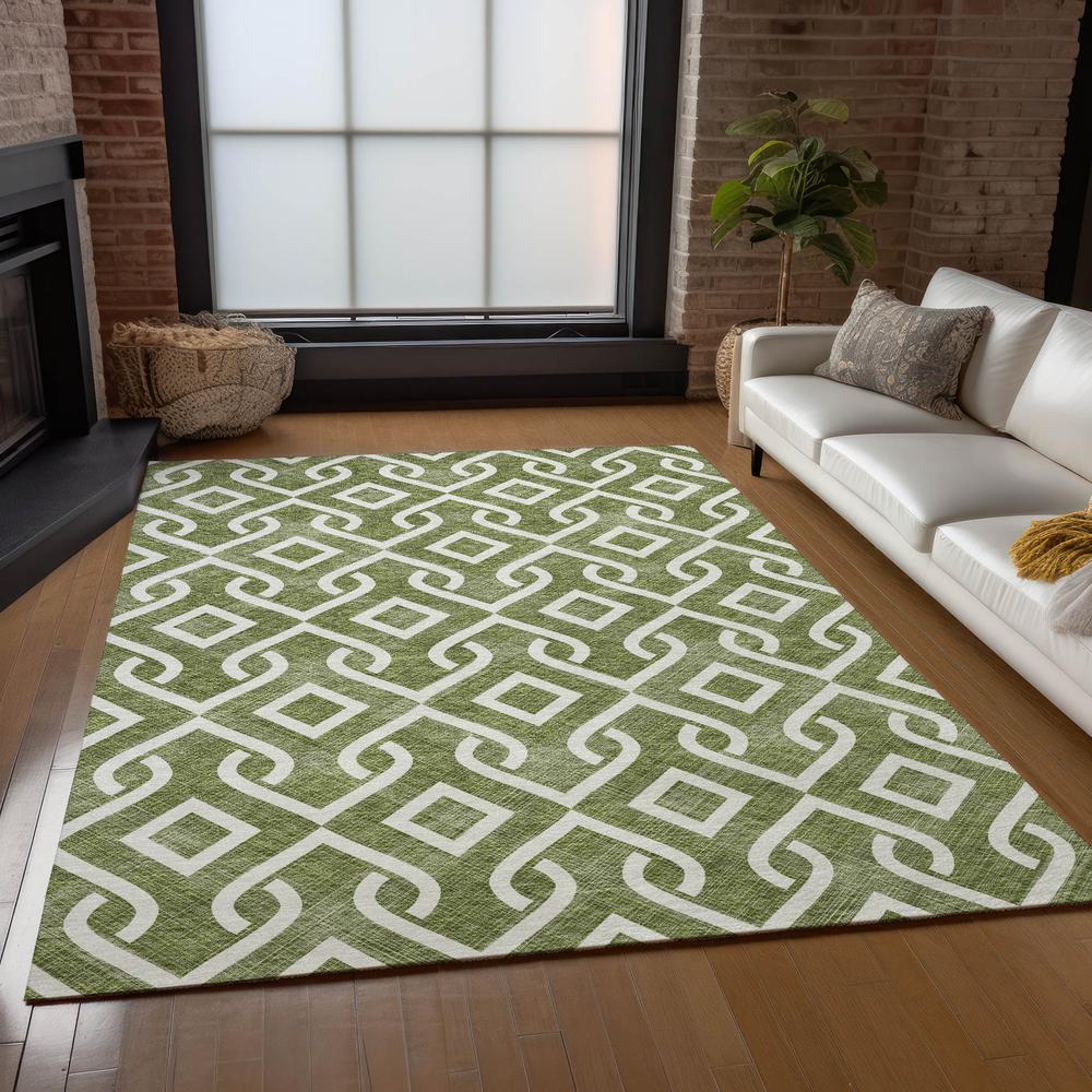 Chantille ACN621 Green 5' x 7'6" Rug. Picture 7