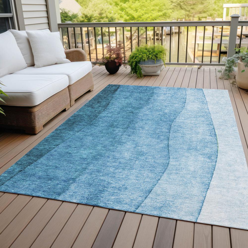 Chantille ACN625 Teal 3' x 5' Rug. Picture 8