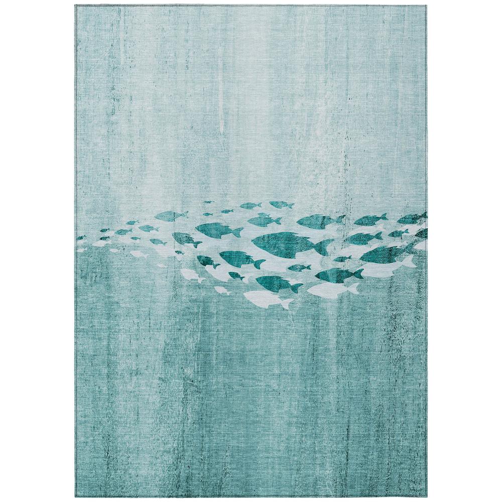 Chantille ACN627 Teal 5' x 7'6" Rug. Picture 1
