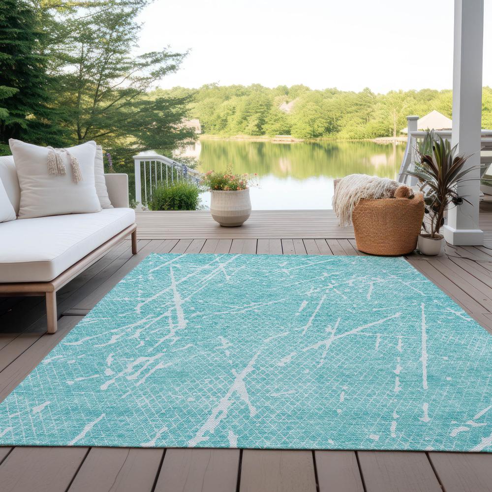 Chantille ACN628 Teal 3' x 5' Rug. Picture 8