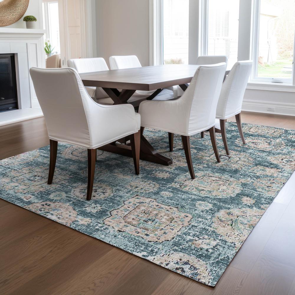 Chantille ACN634 Teal 5' x 7'6" Rug. Picture 6