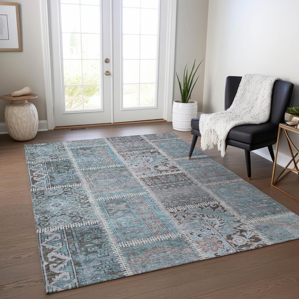 Chantille ACN635 Teal 5' x 7'6" Rug. Picture 6