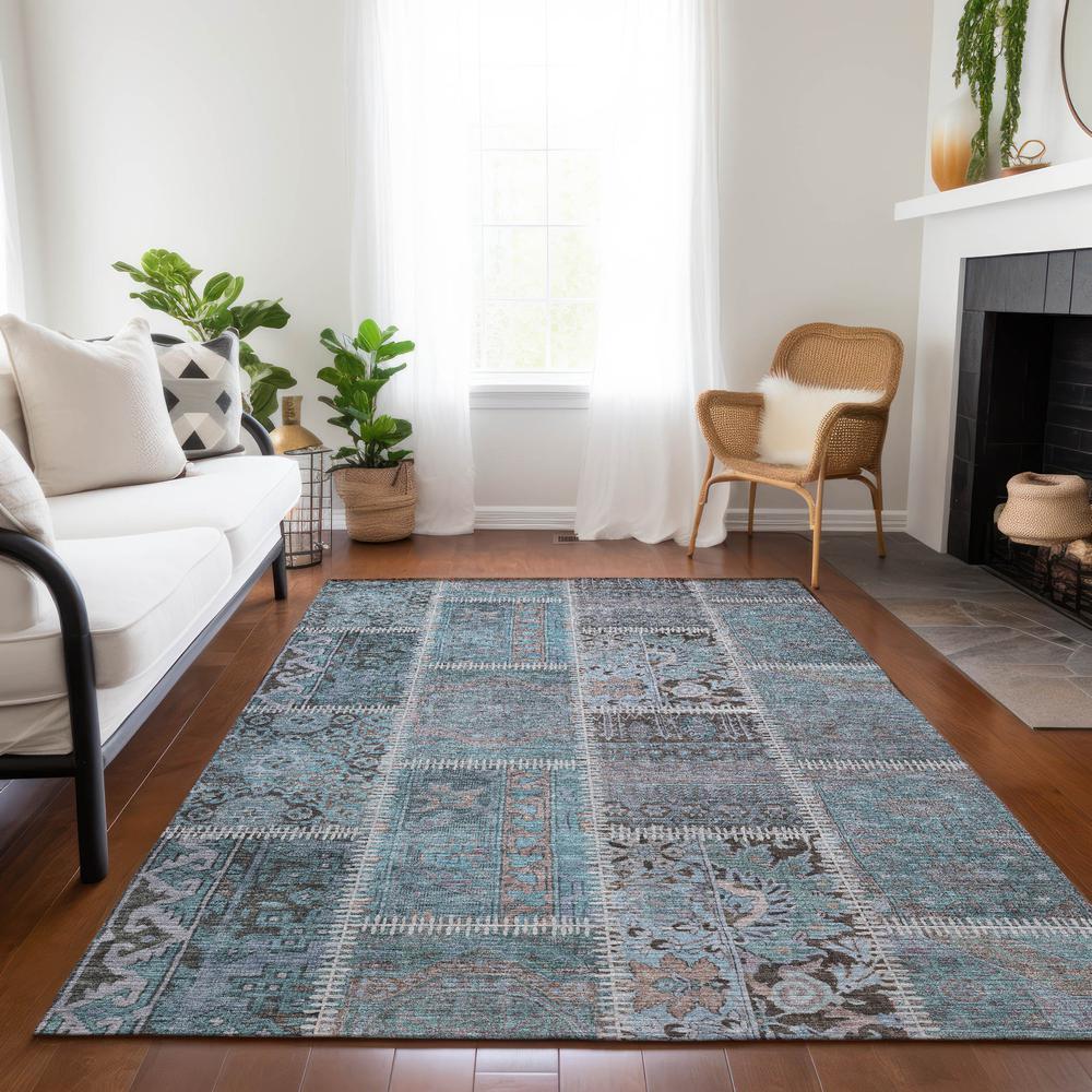 Chantille ACN635 Teal 5' x 7'6" Rug. Picture 7