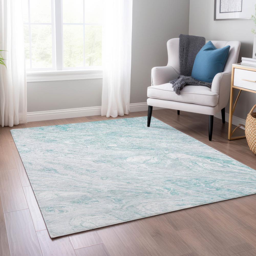 Chantille ACN640 Teal 5' x 7'6" Rug. Picture 6