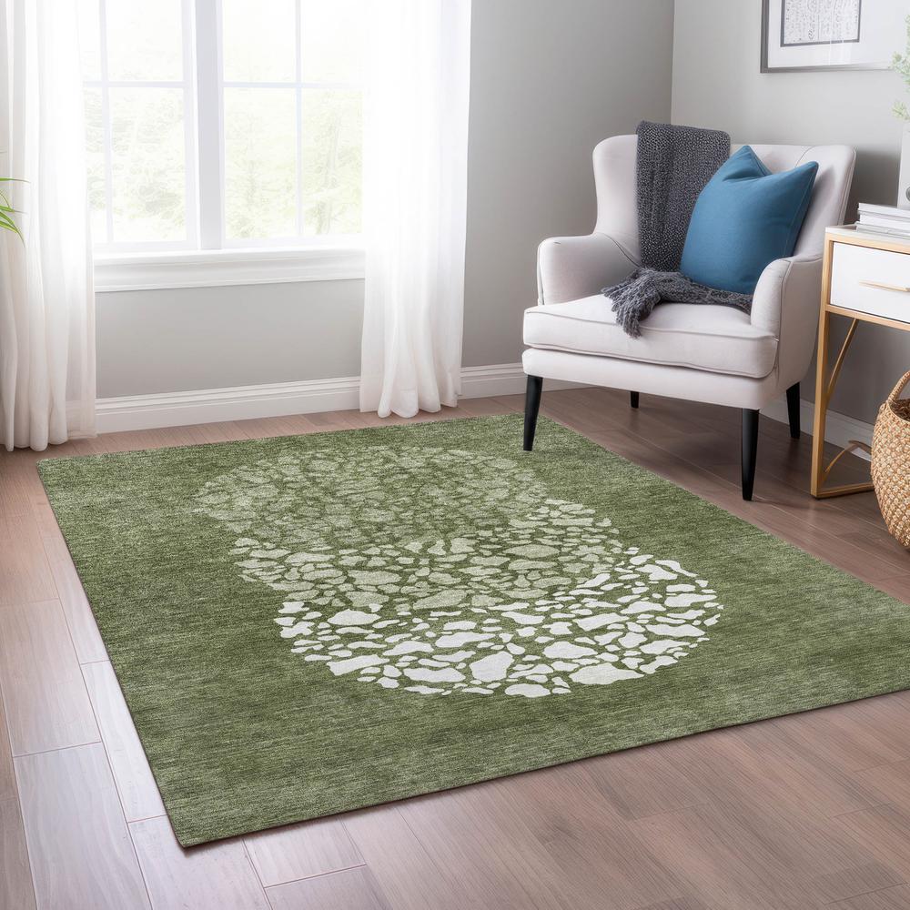 Chantille ACN643 Green 5' x 7'6" Rug. Picture 6