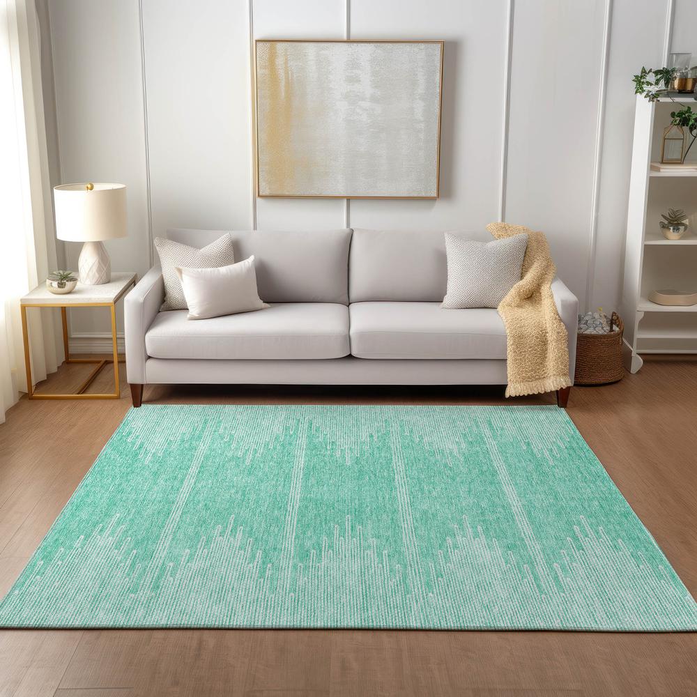 Chantille ACN647 Teal 5' x 7'6" Rug. Picture 6