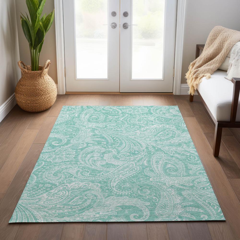 Chantille ACN654 Teal 5' x 7'6" Rug. Picture 7