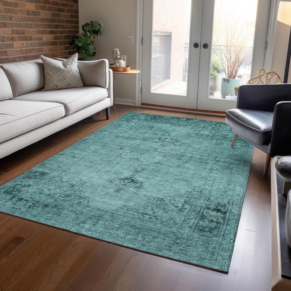 Chantille ACN658 Teal 5' x 7'6" Rug. Picture 6
