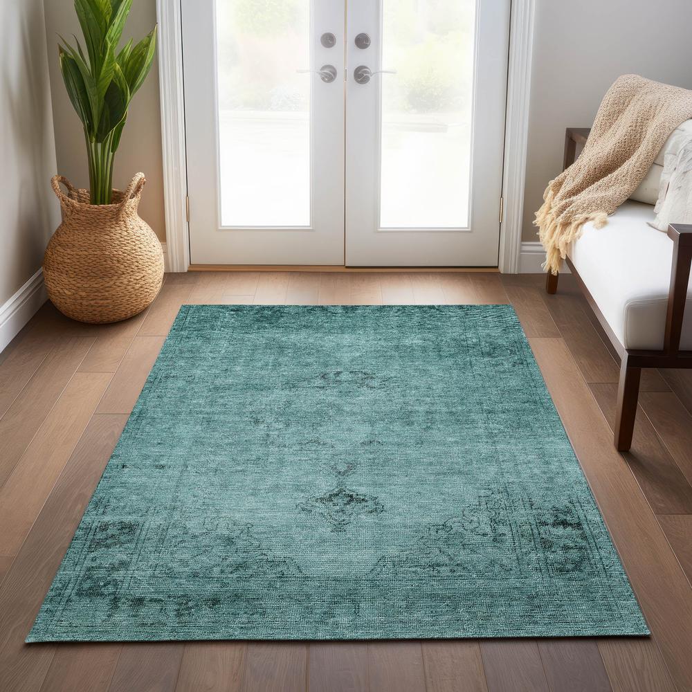 Chantille ACN658 Teal 5' x 7'6" Rug. Picture 7