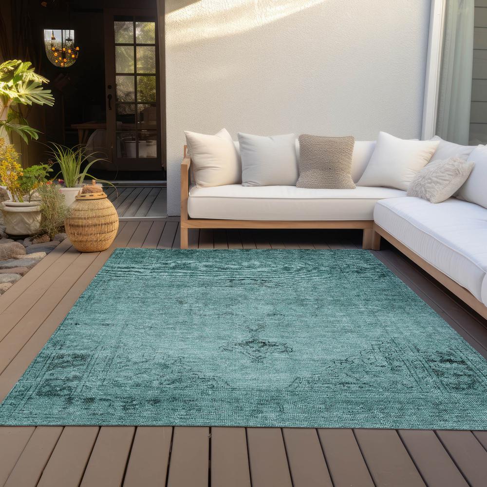Chantille ACN658 Teal 5' x 7'6" Rug. Picture 8