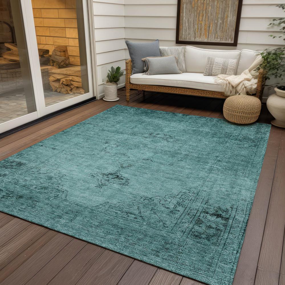 Chantille ACN658 Teal 5' x 7'6" Rug. Picture 9