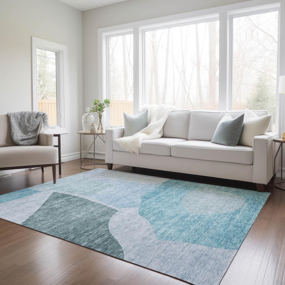 Chantille ACN665 Teal 5' x 7'6" Rug. Picture 7