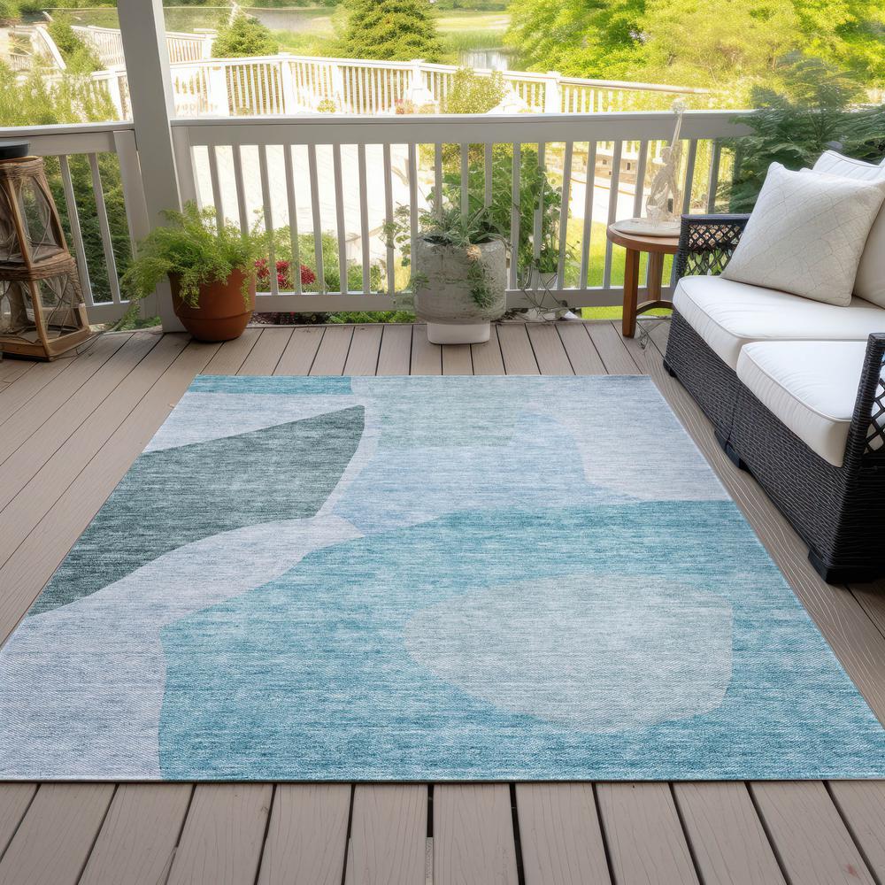Chantille ACN665 Teal 5' x 7'6" Rug. Picture 8