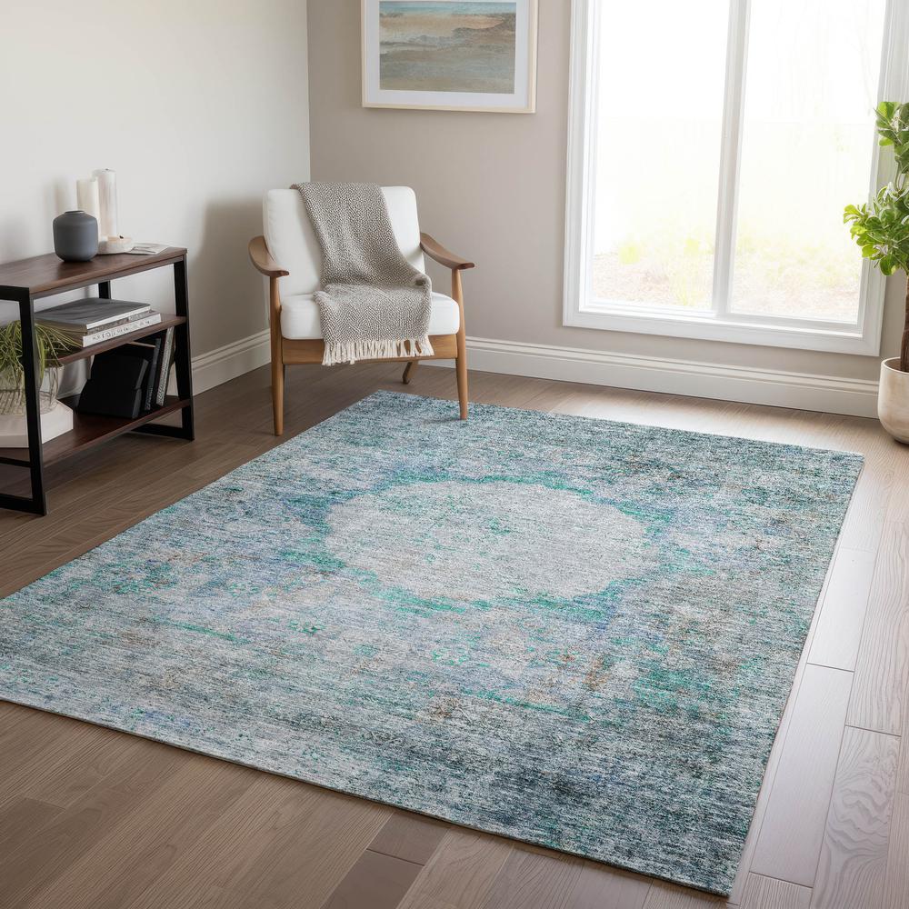 Chantille ACN675 Teal 5' x 7'6" Rug. Picture 6