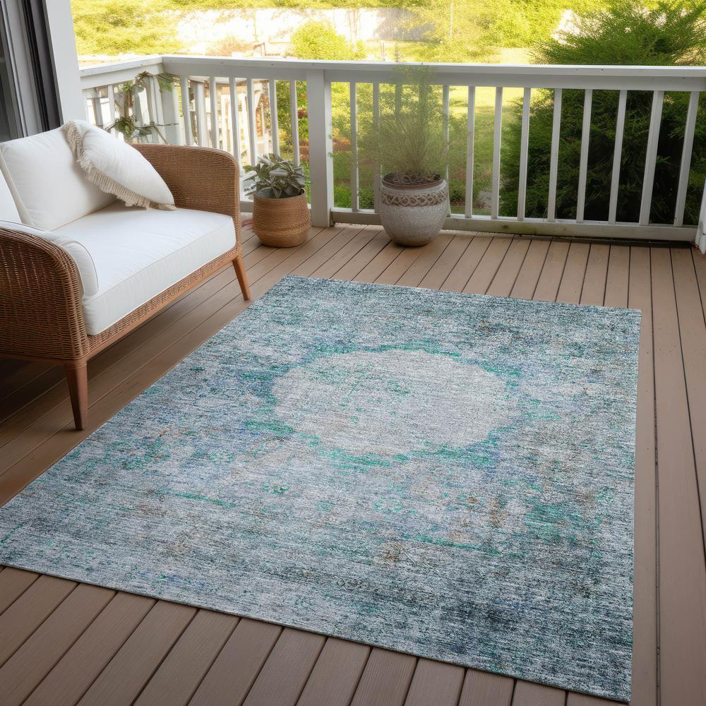 Chantille ACN675 Teal 5' x 7'6" Rug. Picture 9