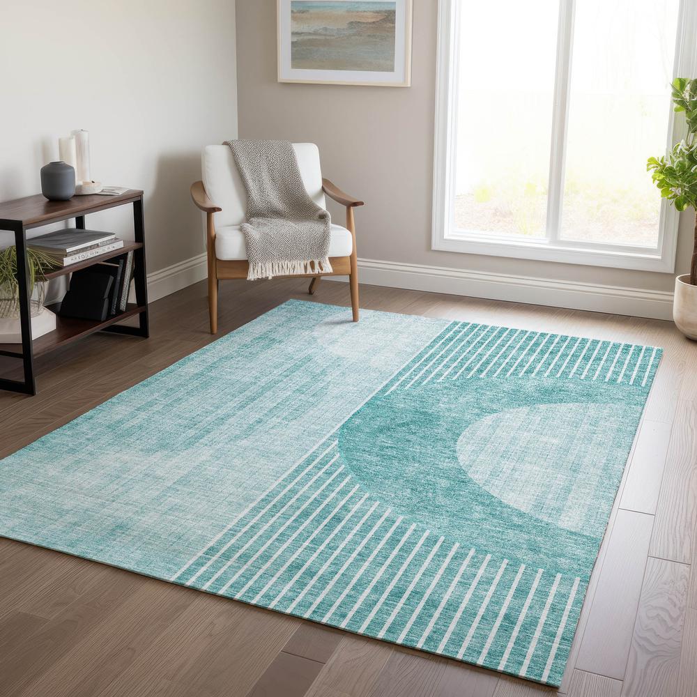 Chantille ACN676 Teal 5' x 7'6" Rug. Picture 6