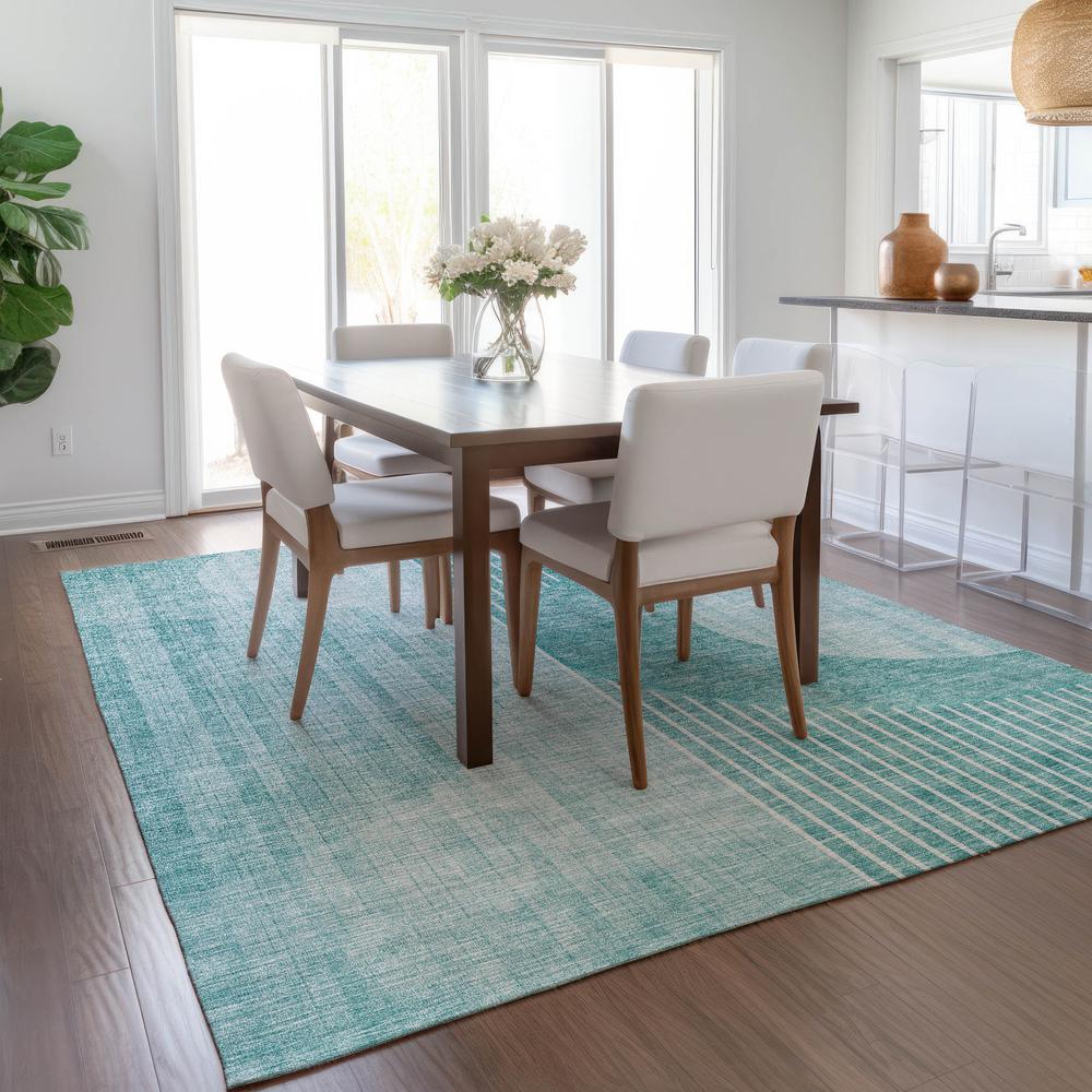Chantille ACN676 Teal 5' x 7'6" Rug. Picture 7