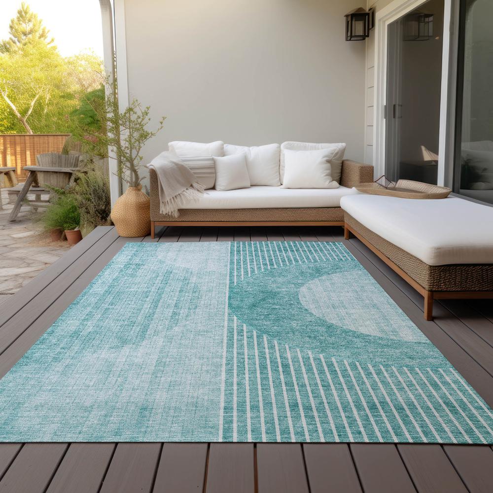 Chantille ACN676 Teal 5' x 7'6" Rug. Picture 8