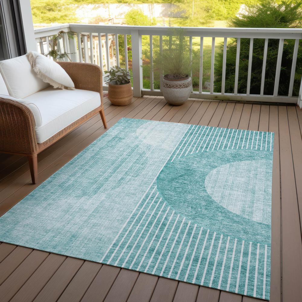 Chantille ACN676 Teal 5' x 7'6" Rug. Picture 9