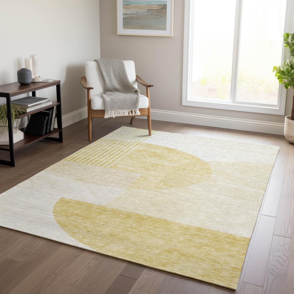 Chantille ACN678 Gold 5' x 7'6" Rug. Picture 6