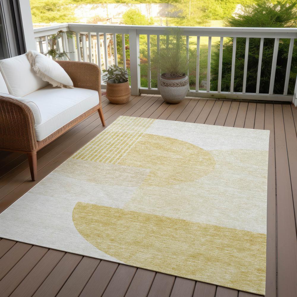Chantille ACN678 Gold 5' x 7'6" Rug. Picture 9