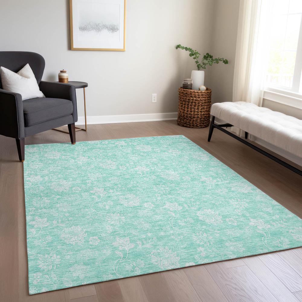 Chantille ACN681 Teal 5' x 7'6" Rug. Picture 7