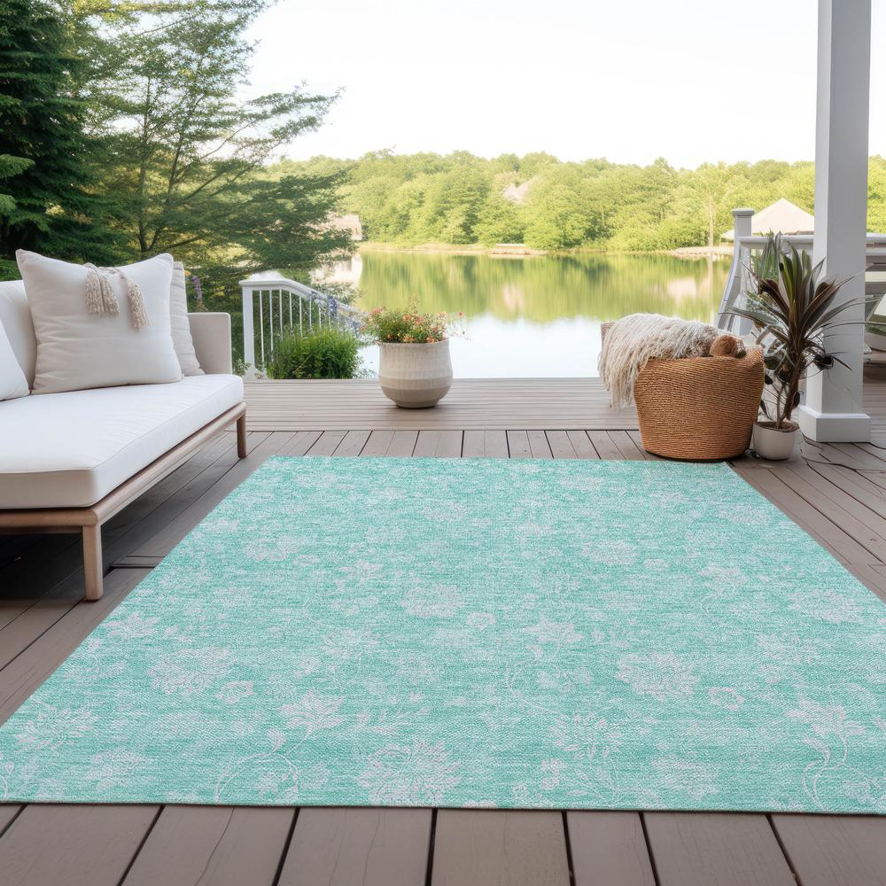 Chantille ACN681 Teal 5' x 7'6" Rug. Picture 9