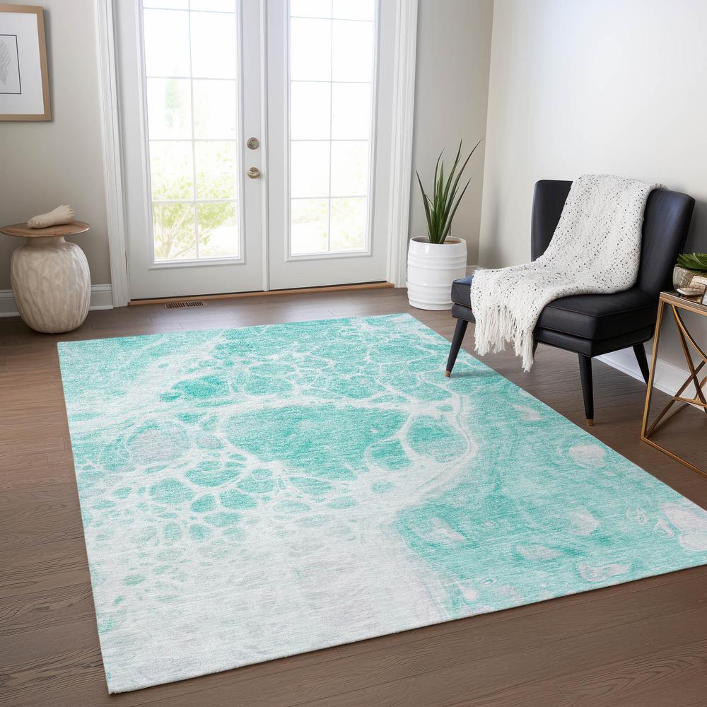 Chantille ACN682 Teal 5' x 7'6" Rug. Picture 6
