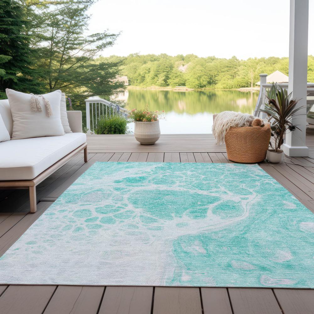 Chantille ACN682 Teal 5' x 7'6" Rug. Picture 9
