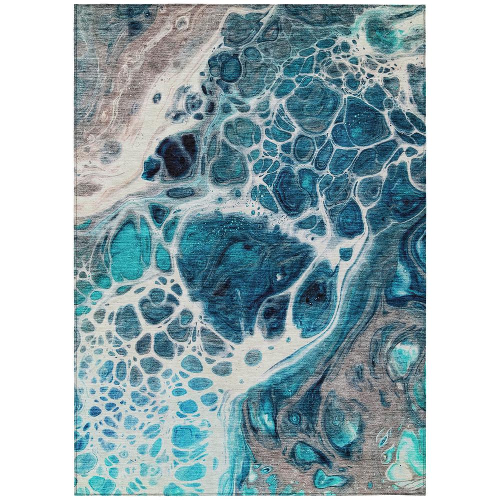 Chantille ACN682 Teal 5' x 7'6" Rug. Picture 1