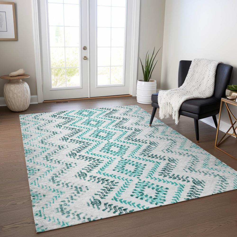 Chantille ACN684 Teal 5' x 7'6" Rug. Picture 6