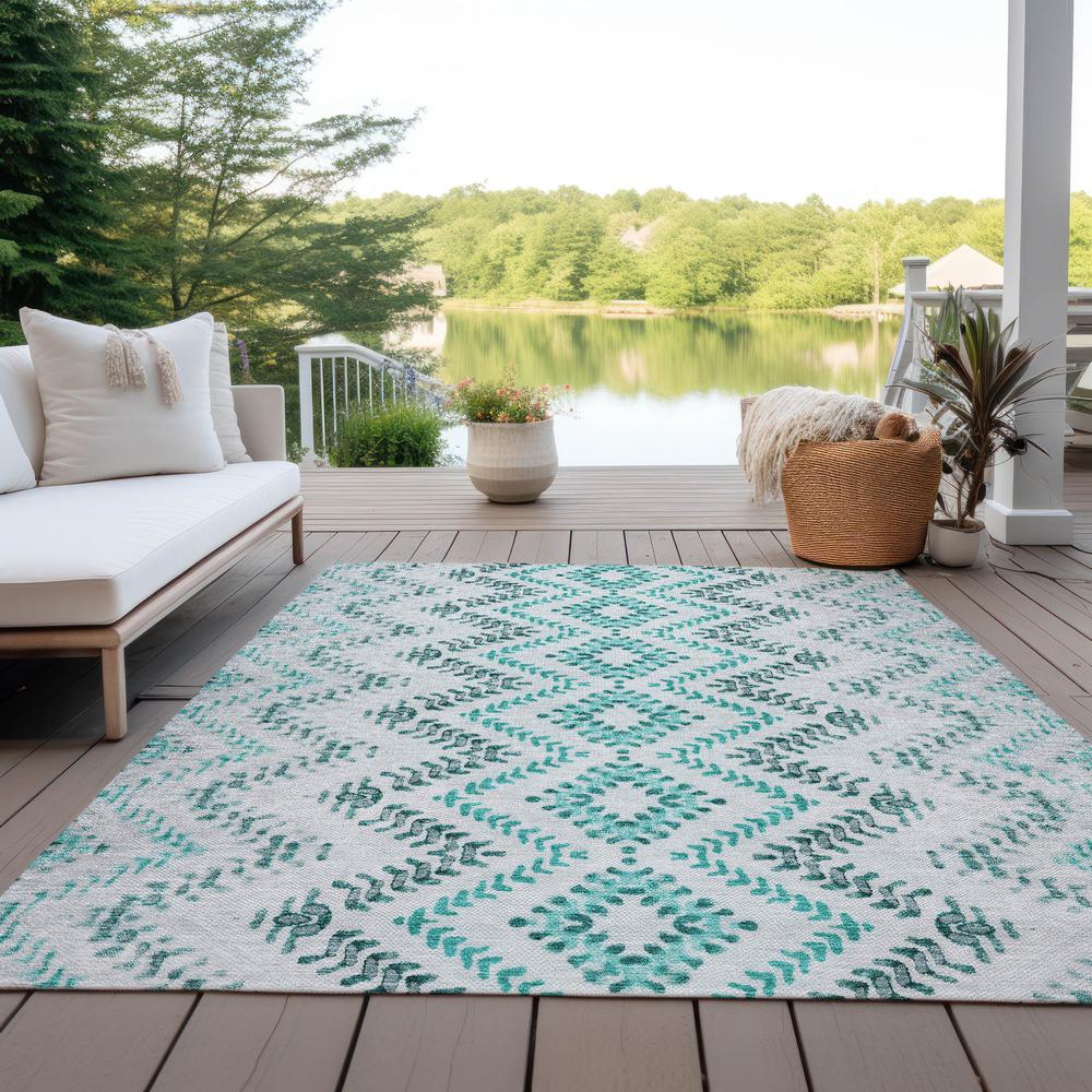 Chantille ACN684 Teal 5' x 7'6" Rug. Picture 9