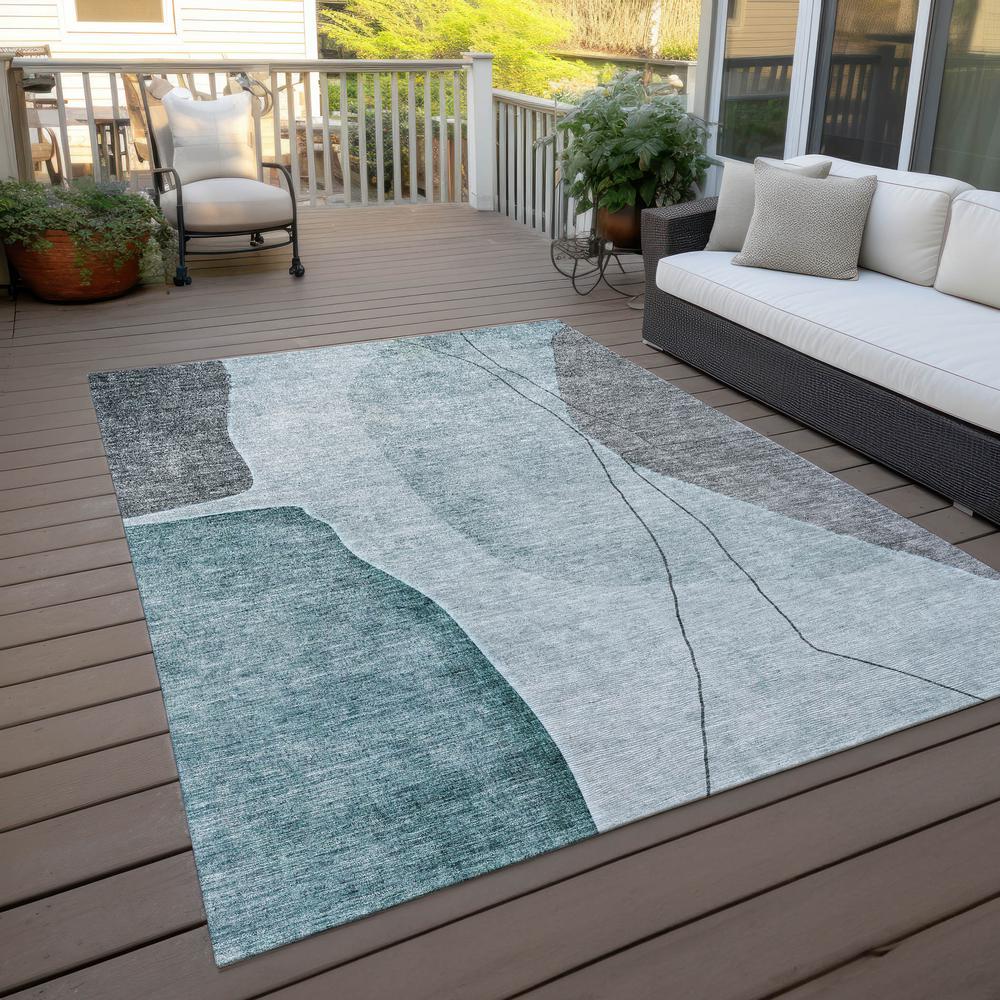Chantille ACN696 Teal 5' x 7'6" Rug. Picture 8