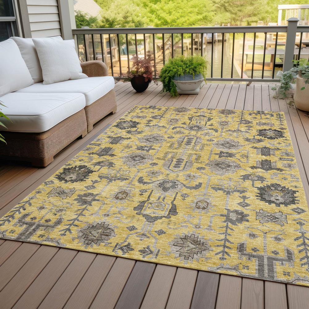 Chantille ACN697 Gold 5' x 7'6" Rug. Picture 8
