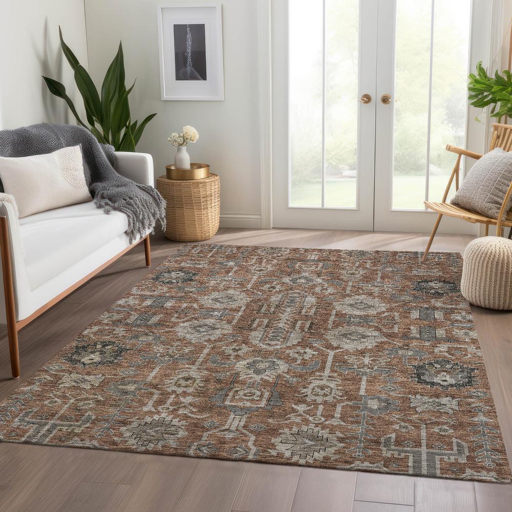 Chantille ACN697 Orange 5' x 7'6" Rug. Picture 6